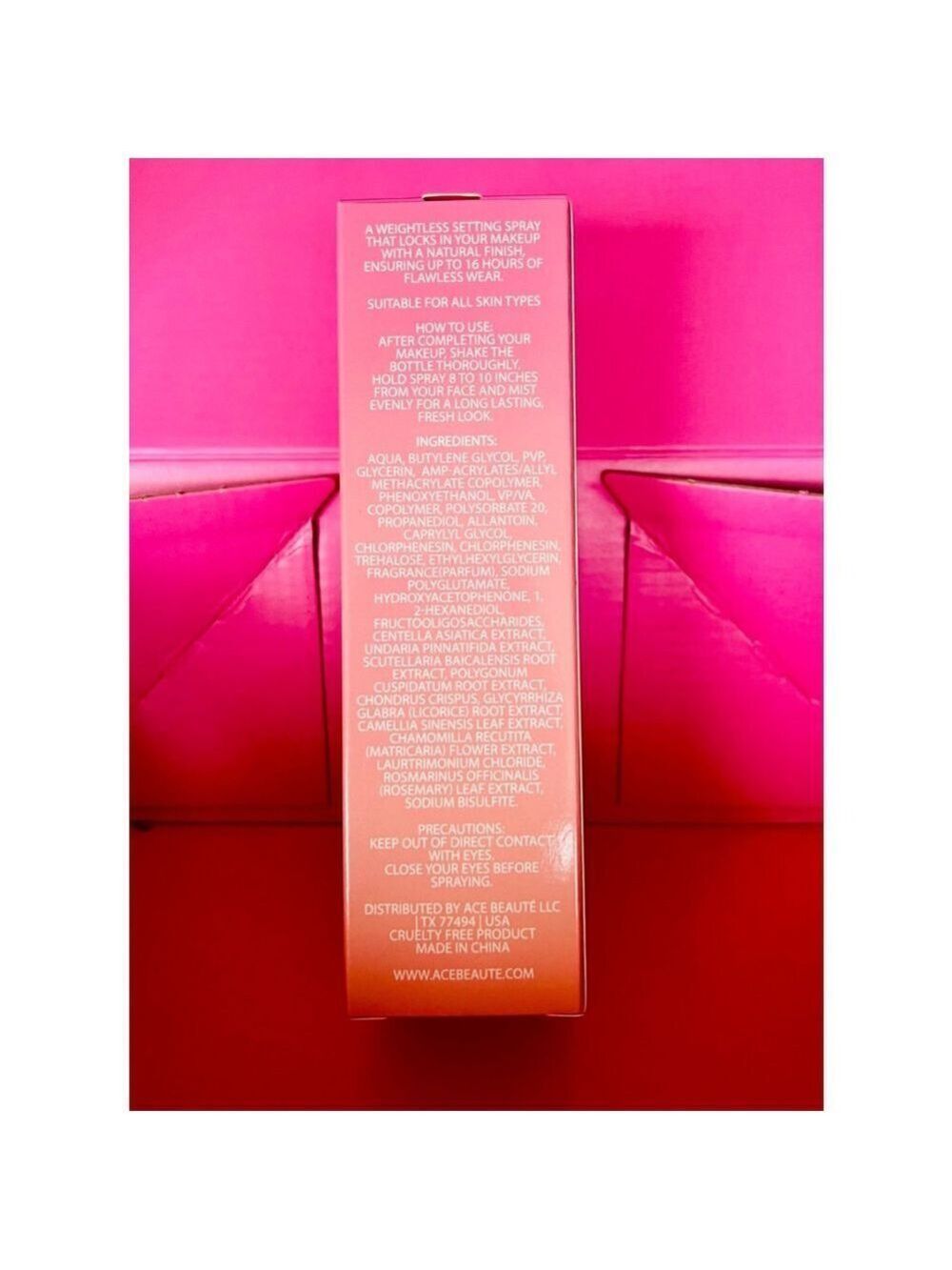 Ace Beauté Set Lock Setting Spray 3.38 fl oz Cruelty-Free - Picture 7 of 7